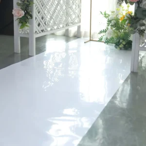 White Glossy Mirrored Wedding Aisle Runner